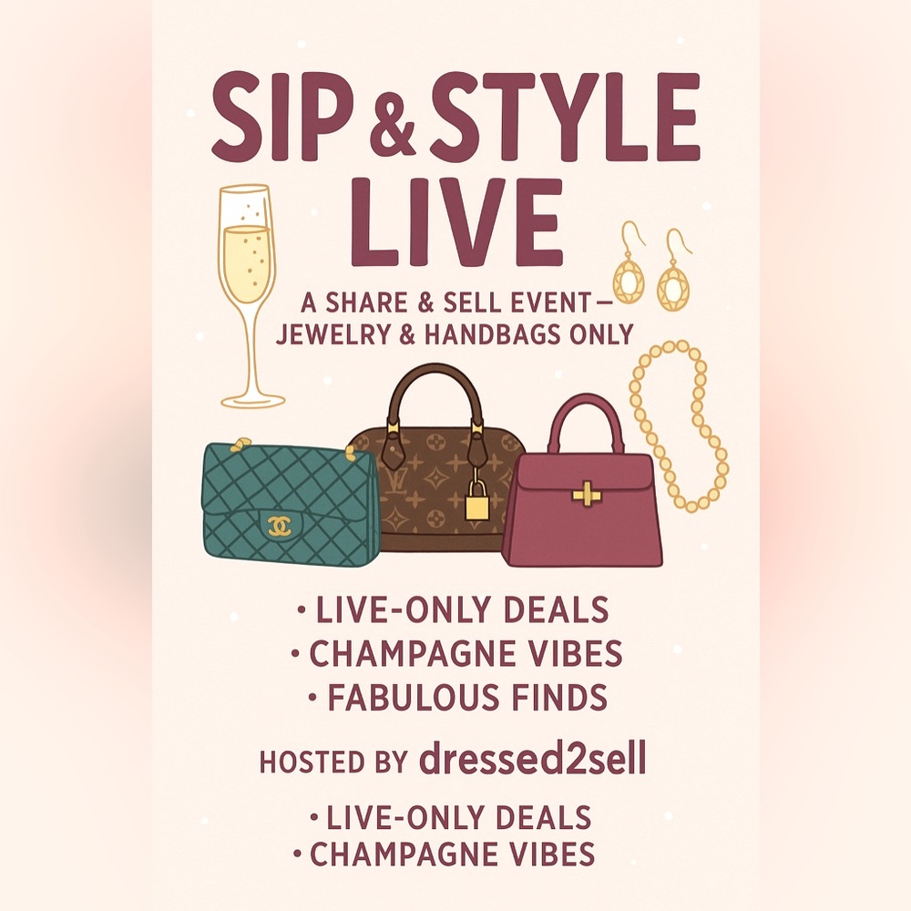 Share and sell show! 
Bags and jewelry